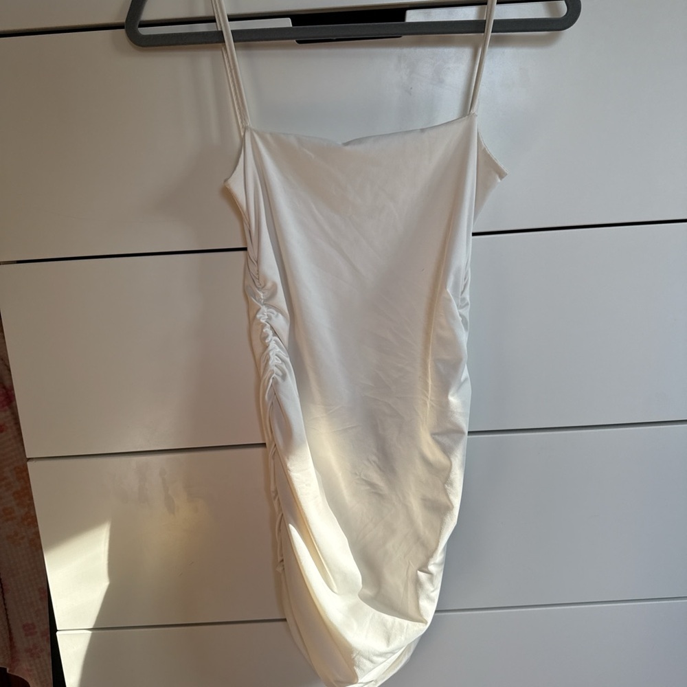 SHEIN Cream Satin Dress